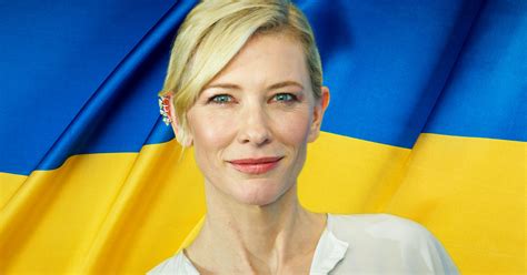 Кейт Бланшетт поддержала Украину, надев сине-желтый костюм