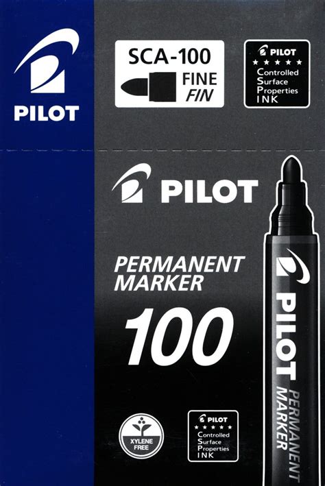 Pilot Marker Permanentny SCA 100 Czarny 12 Sztuk Pilot Sklep