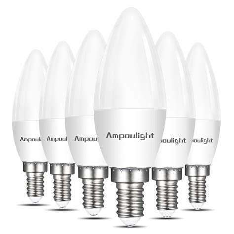 E12 LED Candelabra Bulbs 2700K Warm White 6W 60Watt Equivalent Ceiling