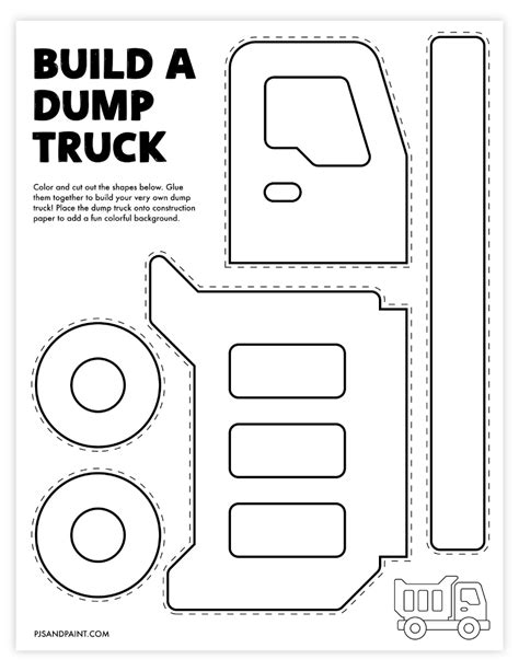 Printable Dump Truck Template Image To U