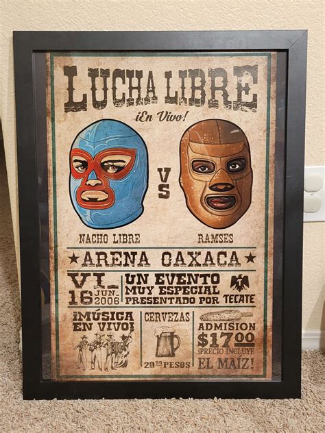 Vintage Lucha Libre Poster Poster Art Design