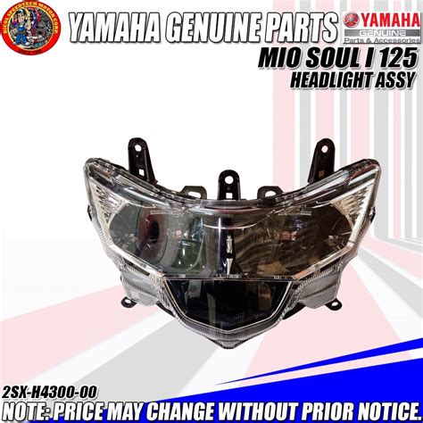 MIO SOUL I 125 HEADLIGHT ASSY YGP GENUINE 2SX H4300 00 Lazada PH