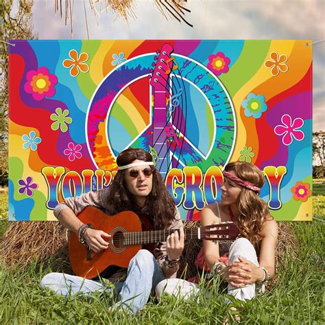 Buy S Party Decorations Hippie Groovy Backdrop S Party Sign Scene