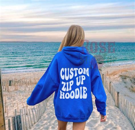 Custom Zip Up Hoodie Y2k Hoodie Full Zip Hoodie Zip Up Hoodie Etsy