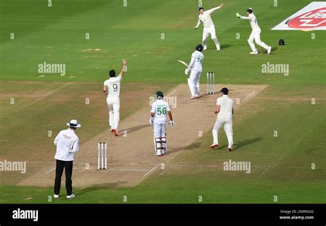 Englands James Anderson Second Left Celebrates His 600th Test Wicket After Dismissing