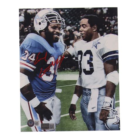 Earl Campbell Signed Oilers 8x10 Photo Beckett Timeless Authentic