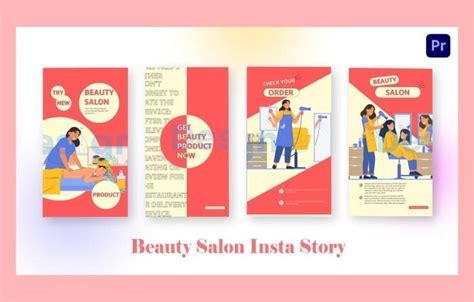 Beauty Salon Instagram Story Premiere Pro Template Premiere Pro Templates