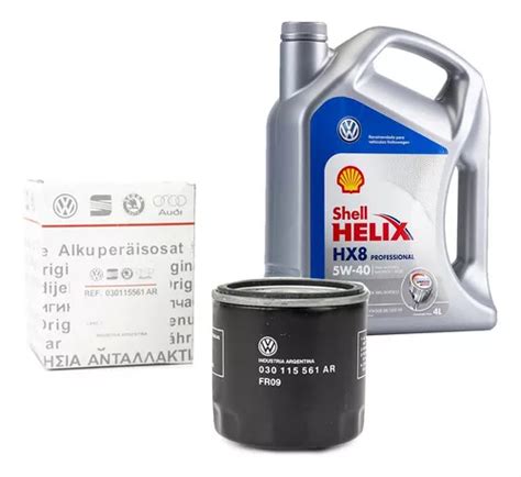 Kit Filtro Aceite Vw Saveiro Aceite Shell Helix 5w40 4 Lts