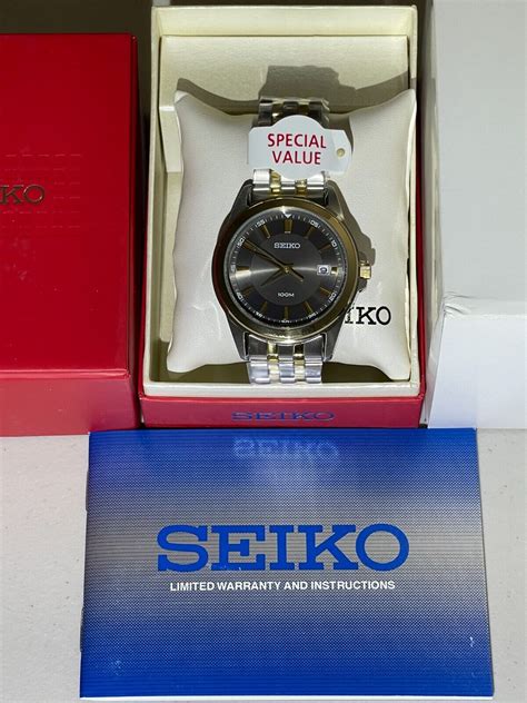 Seiko Sgeg Men S Watch Mm Two Tone Steel Bracelet Japanese Quartz