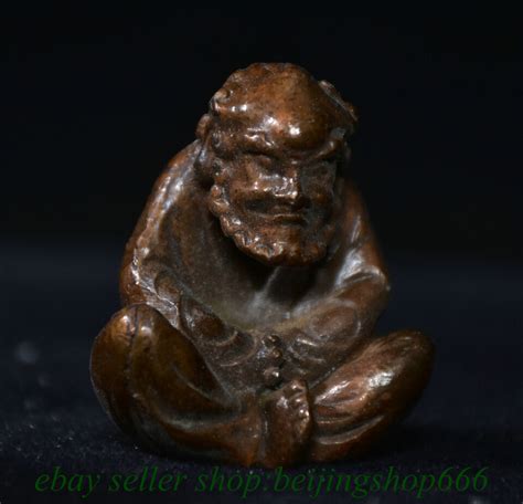 Old Chinese Bronze Arhat Damo Bodhidharma Dharma Buddha Statue Ebay