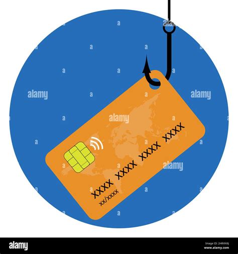 Phishing Concept Credit Card Being Fished By A Hook Bank Data Theft