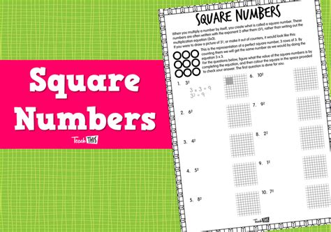 Square Numbers Teacher Resources And Classroom Games Teach This