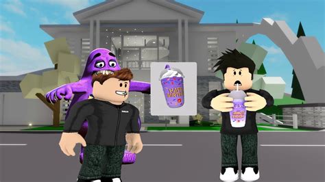 Nunca Beba O Grimace Shake Da Atualiza O Do Brookhaven Roblox Youtube