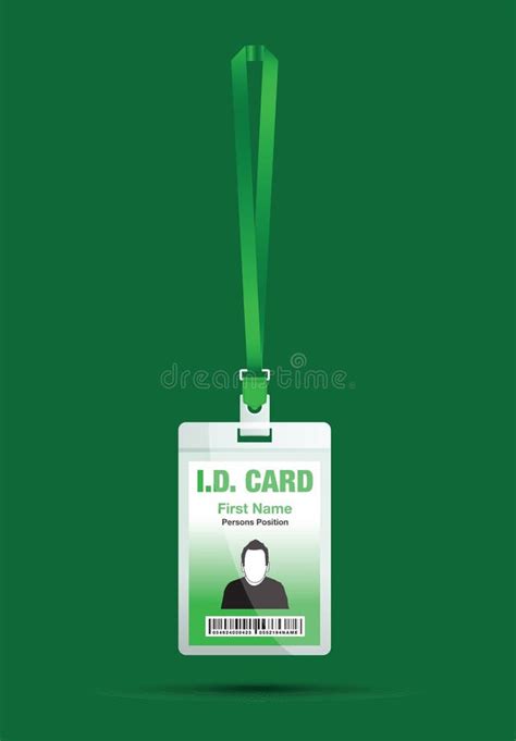 Green Lanyard Template For All Company Stock Vector Illustration Of