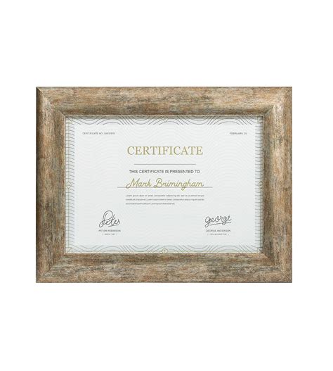 Elegant Diploma Frame A4 Certificate Frame From Real Wood Silver