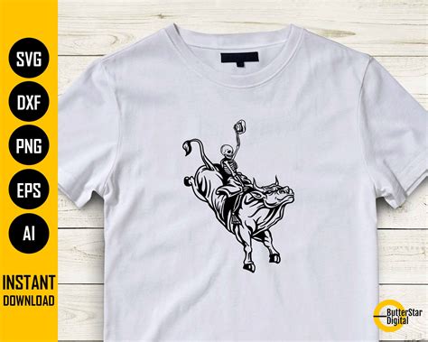 Skeleton Rodeo Svg Bull Riding Svg Cowboy Svg Ranch Etsy Uk