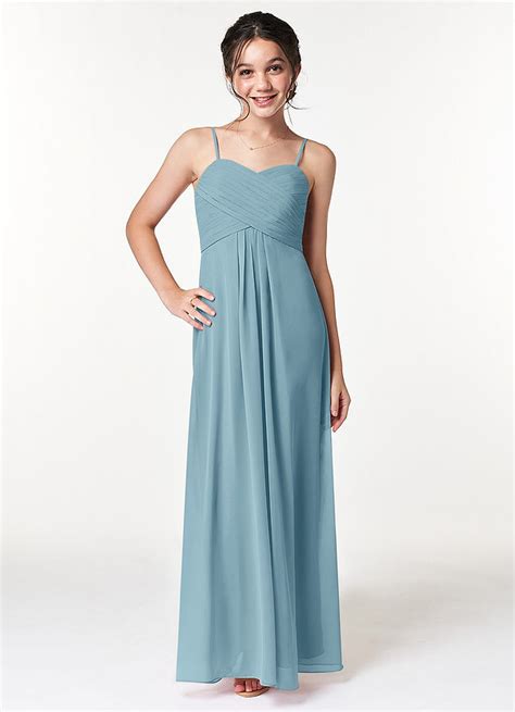 Moody Blue Azazie Sienna Junior Junior Bridesmaid Dresses Azazie