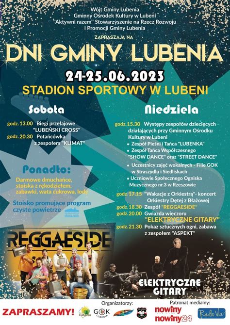 Dni Gminy Lubenia Plakat Rzeszowskieinfo Pl