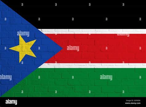 Flag Of South Sudan Brick Wall Texture Of The Flag Of South Sudan