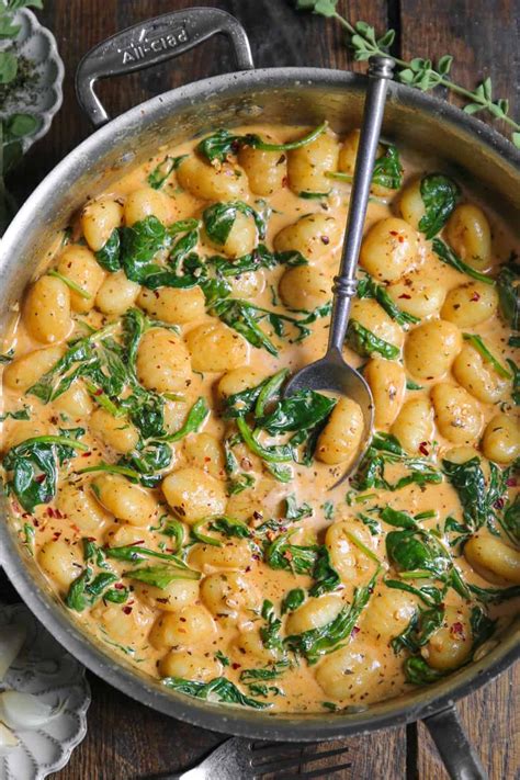 Creamy Spinach Gnocchi 20 Minute One Pan Meal Gnocchi Dishes