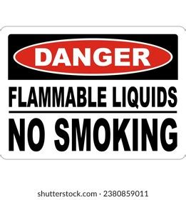 Flammable Liquids No Smoking Sign Stock Vector Royalty Free