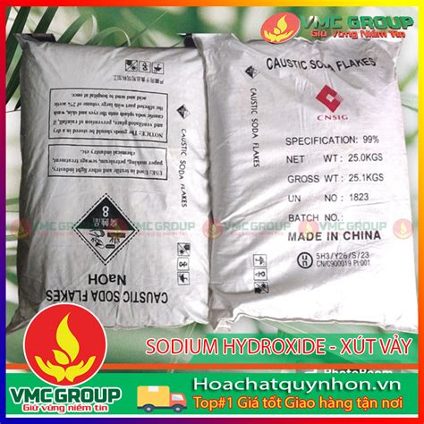 SODIUM HYDROXIDE XÚT VẢY NAOH HCQN HÓA CHẤT QUY NHƠN HÓA