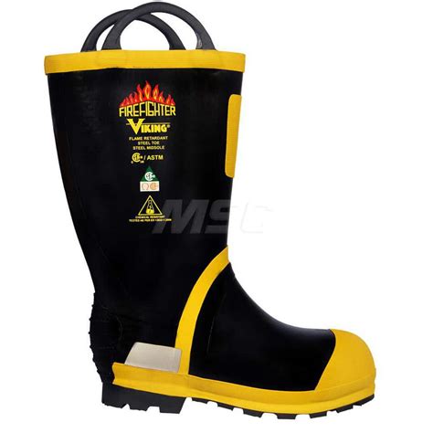 Viking Work Boot Size 14 14 High Rubber Steel Toe Firefighter