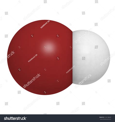 Hydrogen Bromide Hbr Molecule Chemical Structure Stock Illustration ...