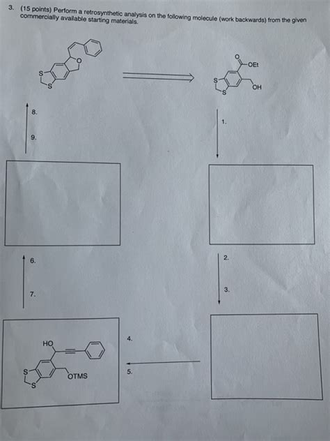 Solved Points Perform A Retrosynthetic Analysis On Chegg