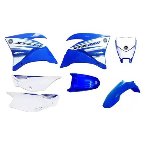 Kit Carenagem Xtz Lander Azul Adesivo Completo