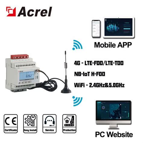 Acrel Adw300 Smart Wireless 3 Phase Energy Meter Remote Solar Power