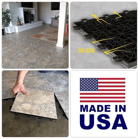 Interlocking Basement Floor Tiles - Made in USA - ModuTile