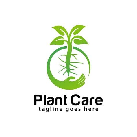 Plantilla de diseño del logotipo de Plant Care Vector Premium