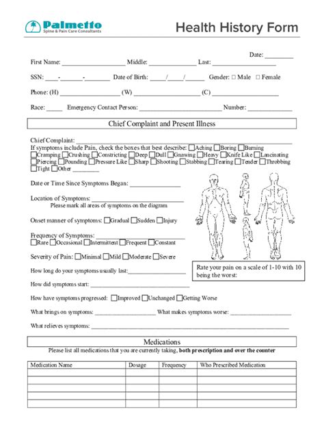 Fillable Online Health History Form Patientpop Fax Email Print