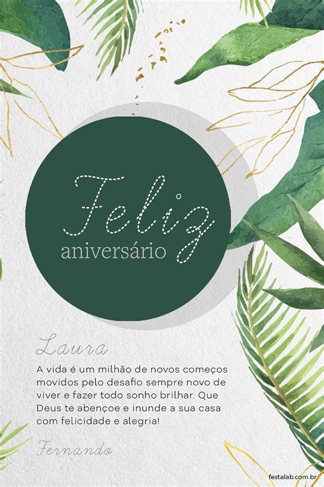 Personalize seu Cartão de Aniversário Adulto Bolo FestaLab