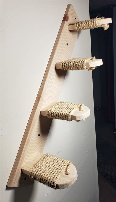 Wall Mount Cat Stairs 30 In 4 Steps Sisal Etsy Diy Cat Shelves Cat