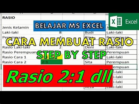 Tutorial Excel Mudah Lengkap Cara Membuat Perhitungan Rasio YouTube