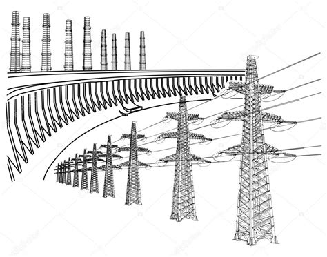 Power Transmission Line — Stock Vector © Kharlamovalv 17703885