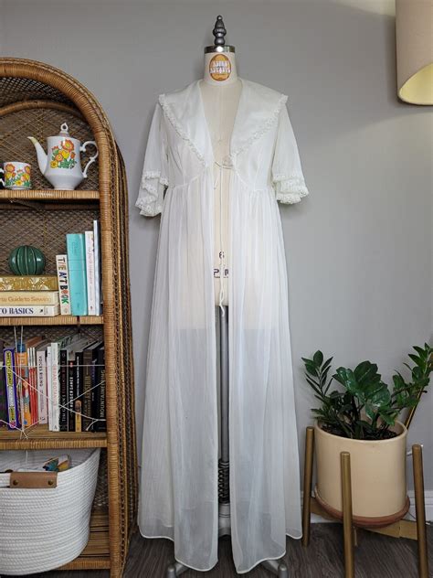 Vintage S Sheer White Lace Lingerie Small Elegant Open Tie Etsy Uk