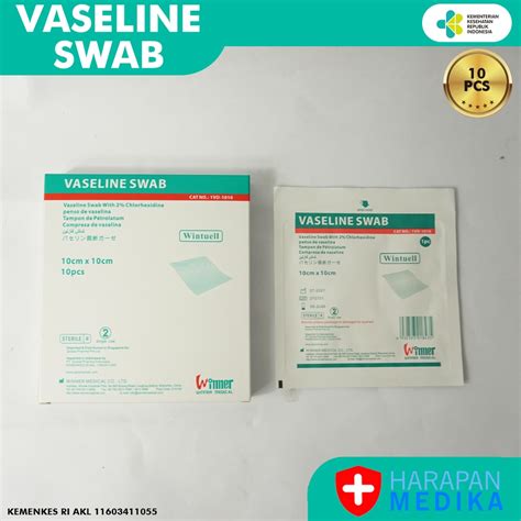 Jual Vaseline Swab 10cm X 10cm Wintuell Kasa Penutup Luka