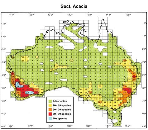 Distribution And Phytogeography Of Acacia Sens Lat