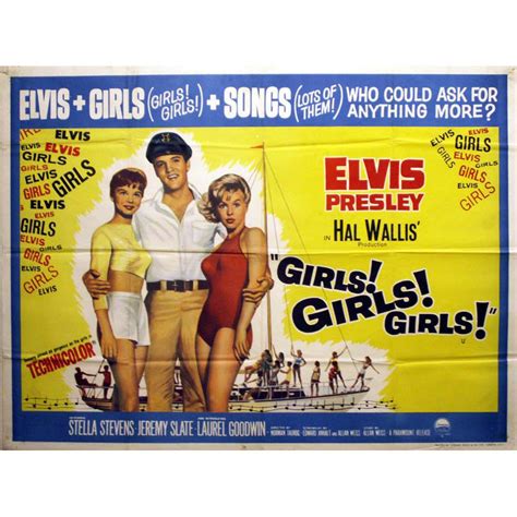 Elvis Presley Girls Girls Girls Uk Quad Cinema Poster Poster