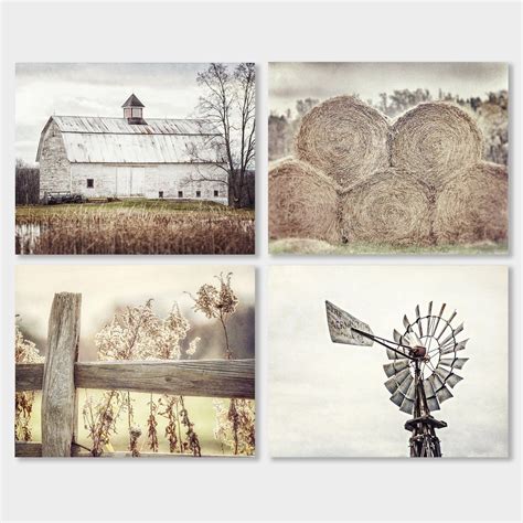 Farmhouse Decor Set Of 4 Farmhouse Wall Decor Rustic Home Etsy