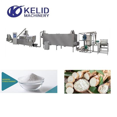 Oil Drilling Industry Pregelatinized Modified Cassava Starch Extrusion Production Line China