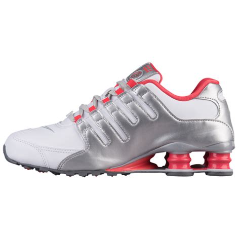 Nike Shox NZ - Women's - Running - Shoes - White/Ember Glow/Metallic ...