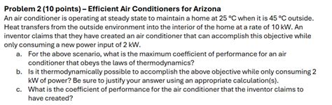 Solved Problem Points Efficient Air Conditioners Chegg