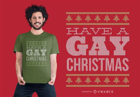 Gay Christmas T Shirt Design Vector Download