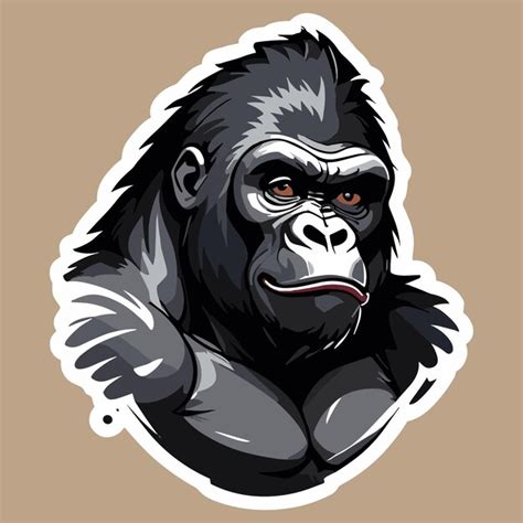 Premium Vector Gorilla Sticker