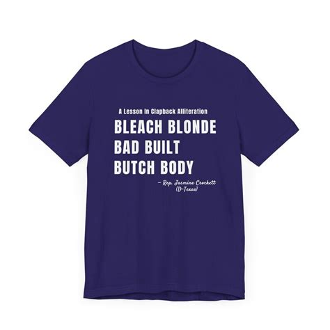 Clapback Unisex Jersey Short Sleeve Tee Bleach Blonde Bad Built Butch