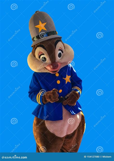 Chip And Dale Disney Character On Blue Background Editorial Image